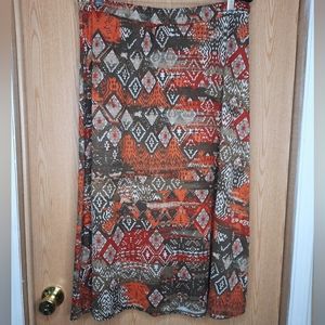 Links Aztec Printed Maxi Skirt Size Large